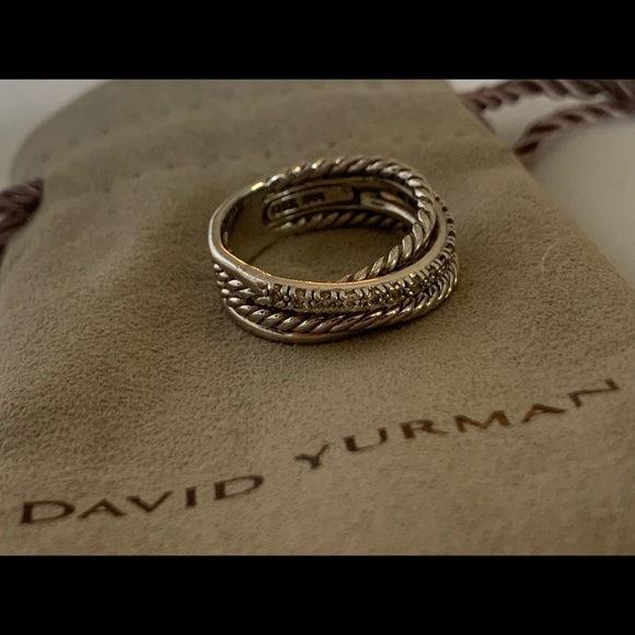 David Yurman crossover pave ring size 6 - Picture 2 of 5
